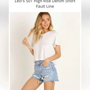 Levi's premium 501 distressed cutoff  jean shorts . Size 24 boho beach vacation